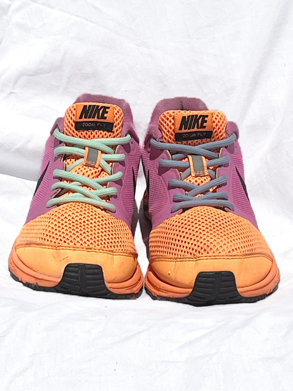 Nike Zoom Fly Orange Purple Running Shoes w/ Custom Extra Laces Women’s - Picture 3 of 14